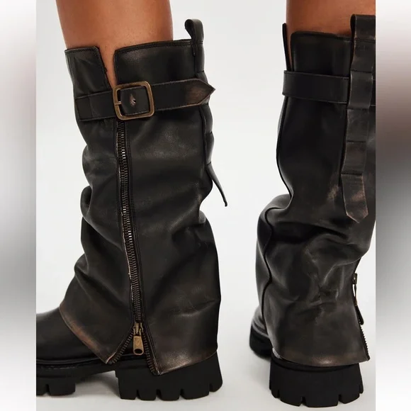 Free People Monarch Moto Boots 10 - Picture 1 of 16
